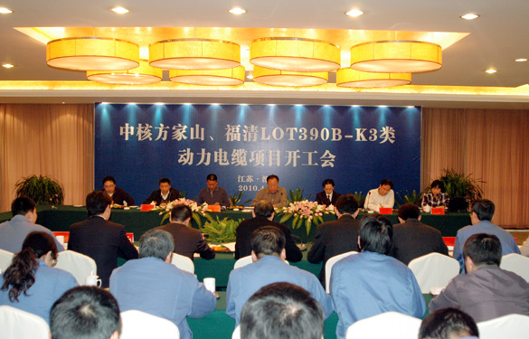 AG一飞冲天“中核方家山、福清LOT390B-K3类 动力电缆项目开工会”顺遂召开