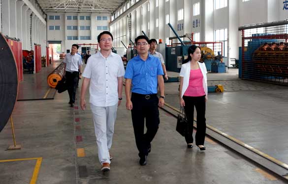 9月10日，，，，溧阳市副市长陈安一行来AG一飞冲天电缆调研